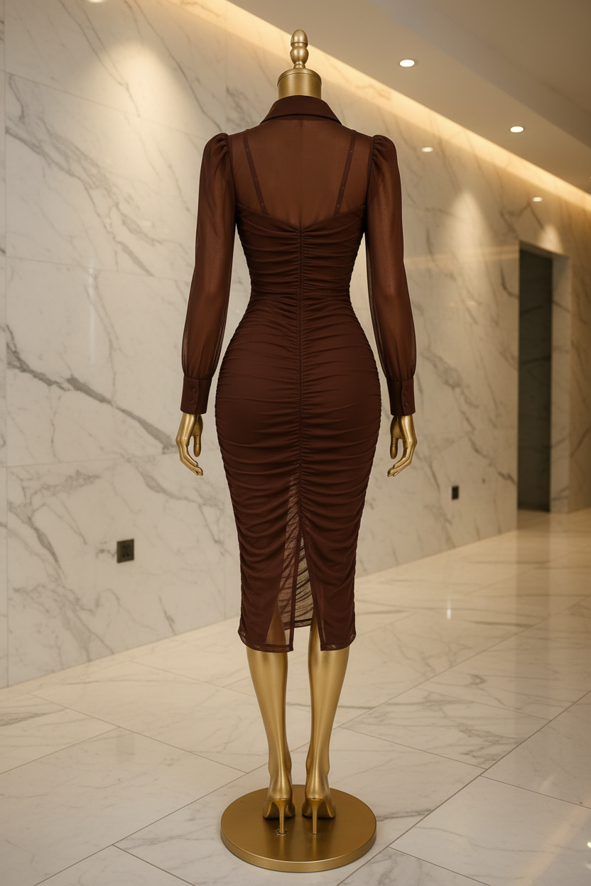 Amara Ruched Midi Dress