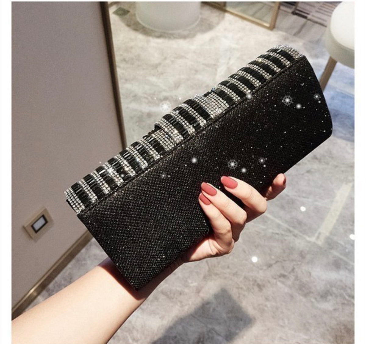 Elegant evening prom clutch bag