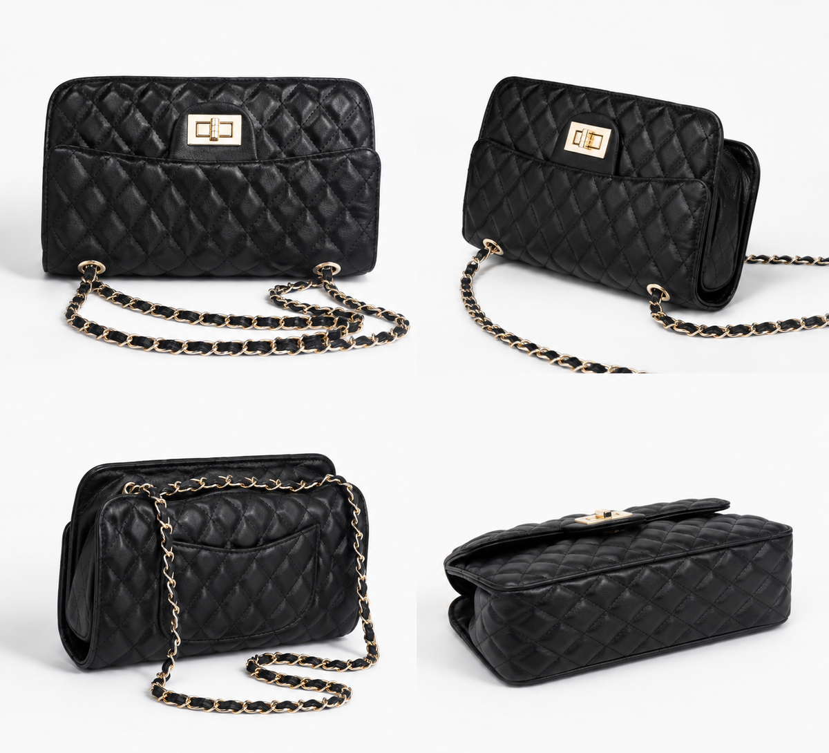 ELEGANT DESIGN MEDIUM SIZE STITCHED CROSSBODY BAG