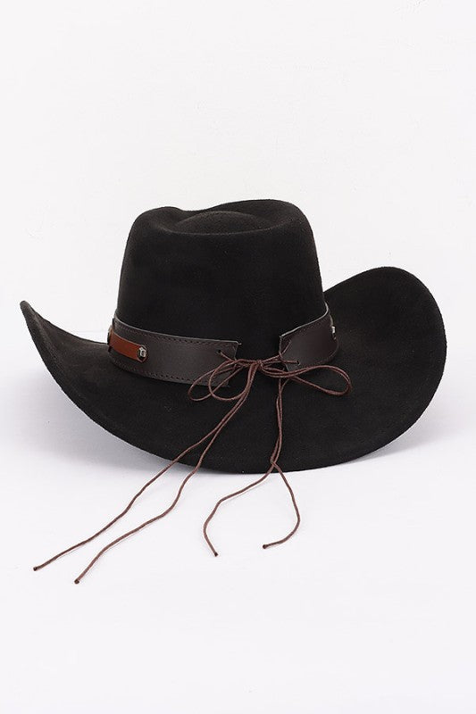 Faux wool cowboy hat