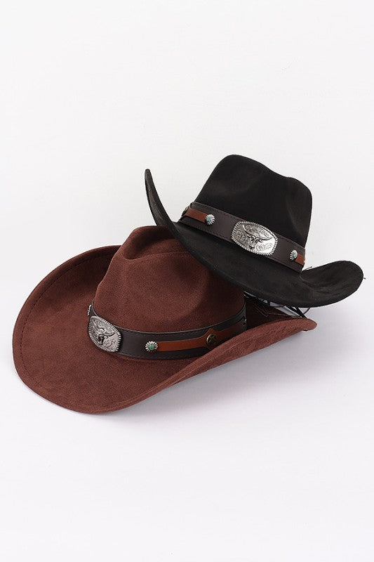 Faux wool cowboy hat