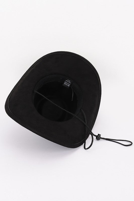 Faux wool cowboy hat
