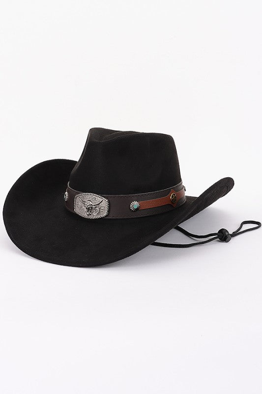 Faux wool cowboy hat