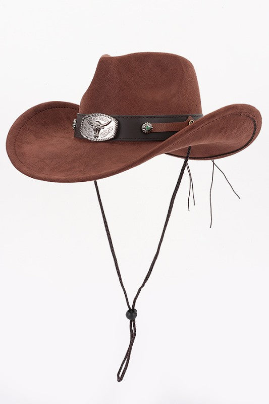 Faux wool cowboy hat