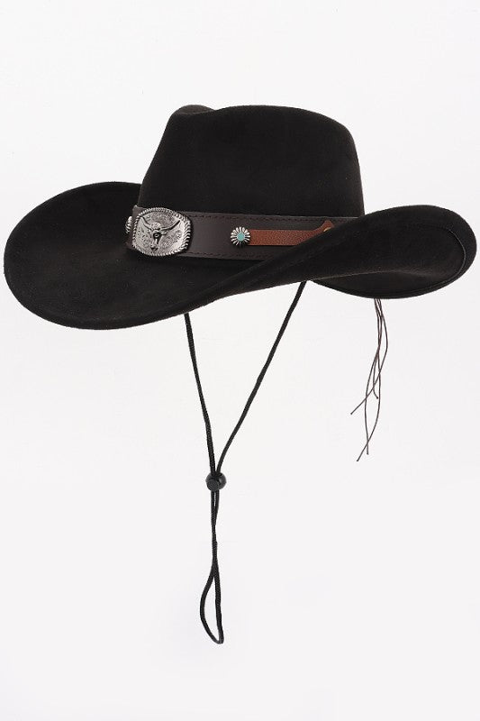 Faux wool cowboy hat