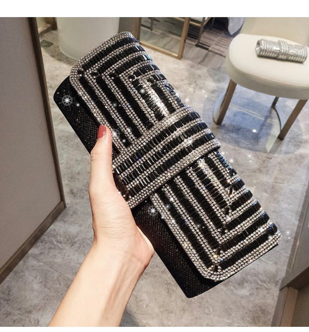 Elegant evening prom clutch bag