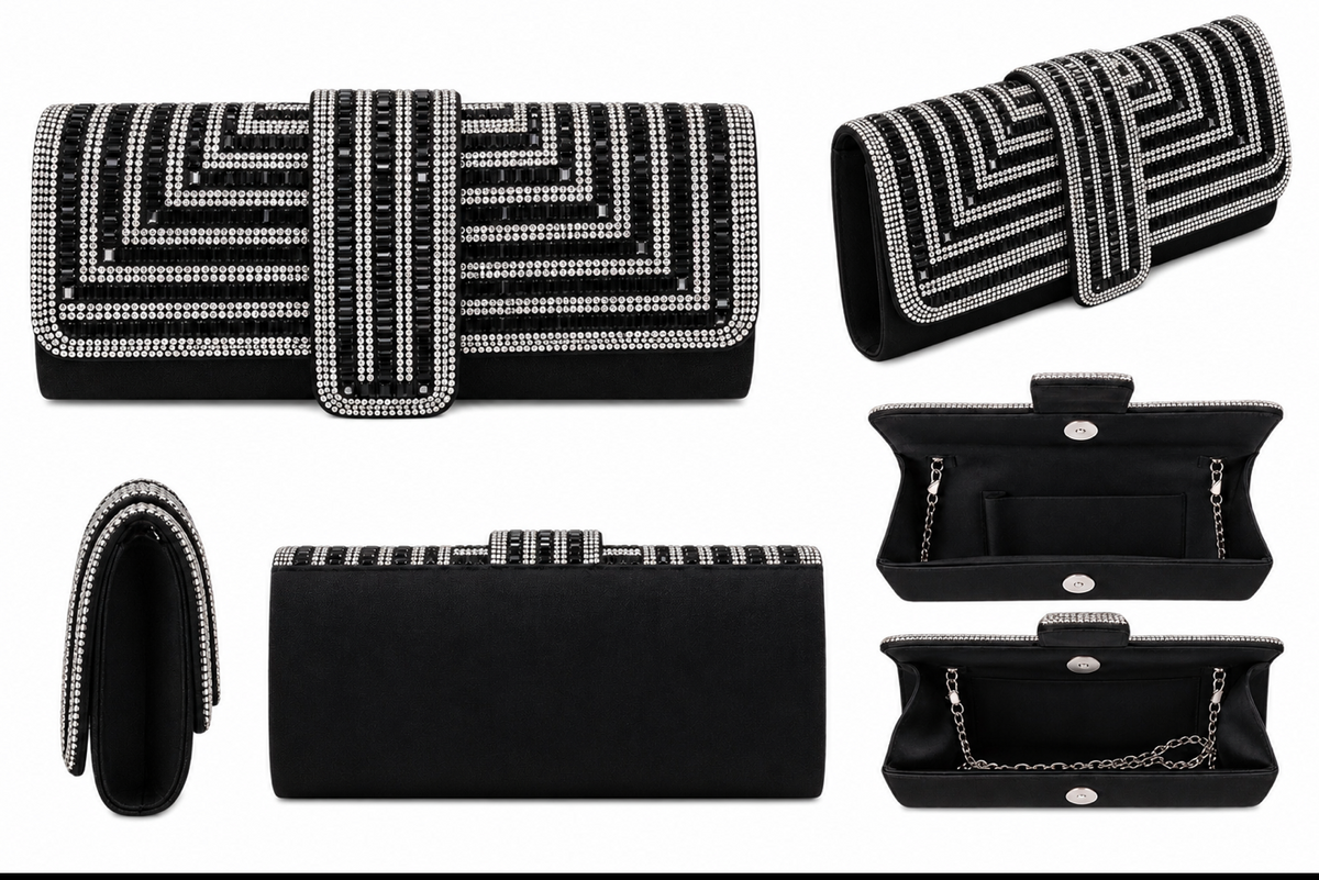 Elegant evening prom clutch bag